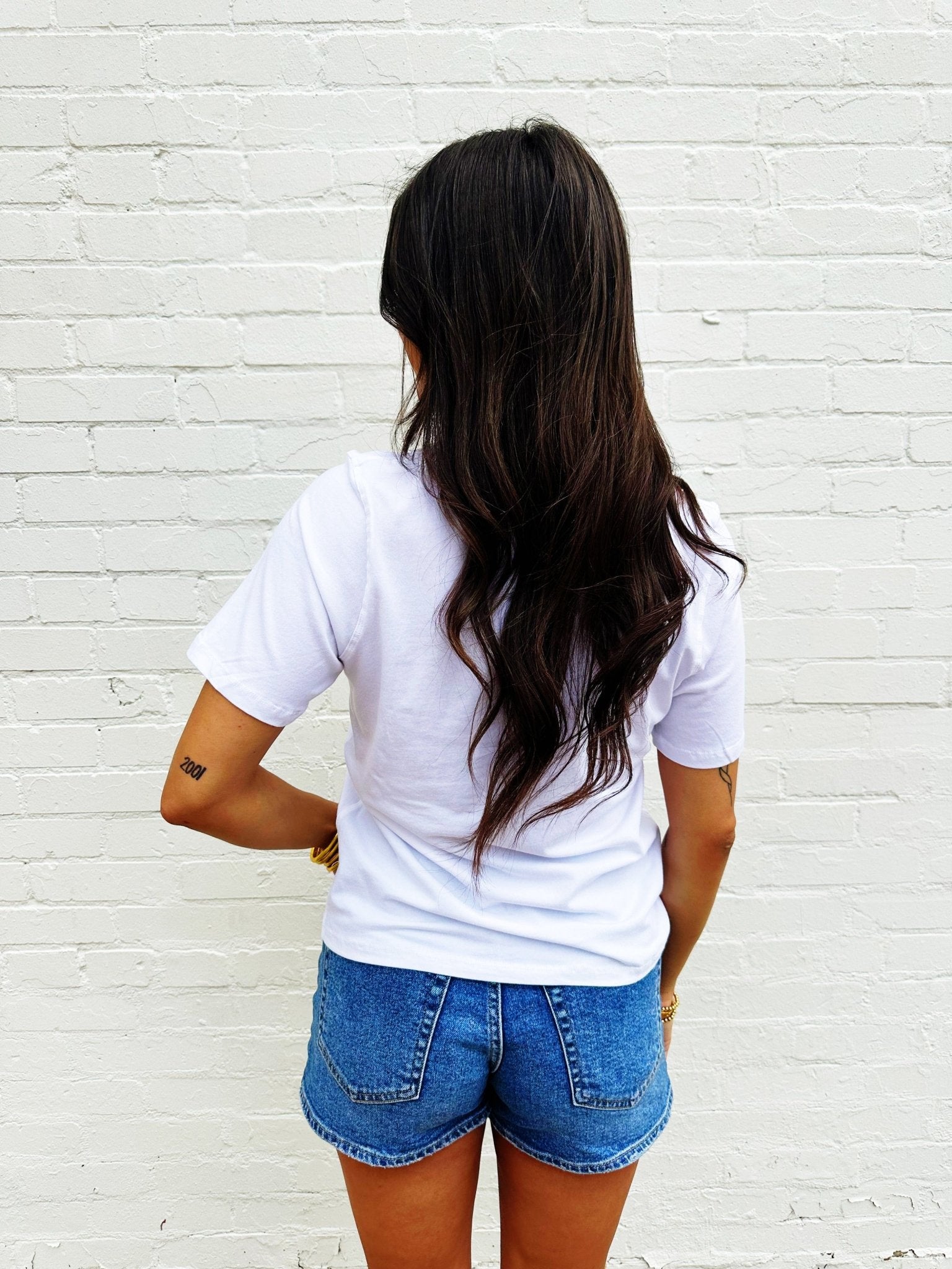 Classic Boxy Fit Tee In White - Infinity Raine