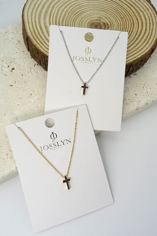 Classic Mini Cross Necklace In Gold - Infinity Raine