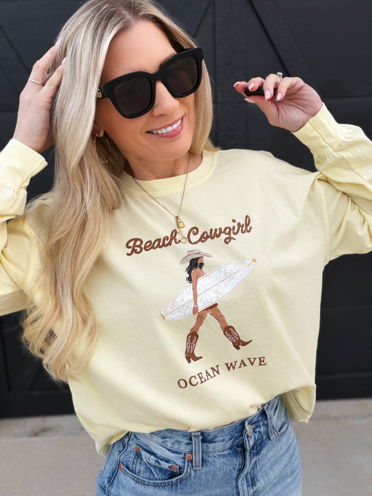 Coastal Cowgirl Long Sleeve In Butter Yellow - Infinity Raine