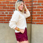 Collared Button Down Cardigan Sweater In H Beige - Infinity Raine