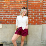 Collared Button Down Cardigan Sweater In H Beige - Infinity Raine