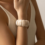 Color-Block Acrylic Stretch Cord Bracelet - Infinity Raine