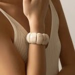 Color-Block Acrylic Stretch Cord Bracelet - Infinity Raine