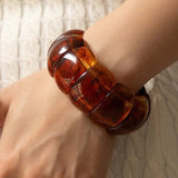 Color-Block Acrylic Stretch Cord Bracelet - Infinity Raine