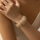 Color-Block Acrylic Stretch Cord Bracelet - Infinity Raine