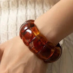Color-Block Acrylic Stretch Cord Bracelet - Infinity Raine
