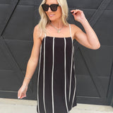 Contrast Stitch Mini Dess In Black - Infinity Raine