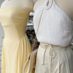 Cord Keyhole Sleeveless Top In Off White - Infinity Raine