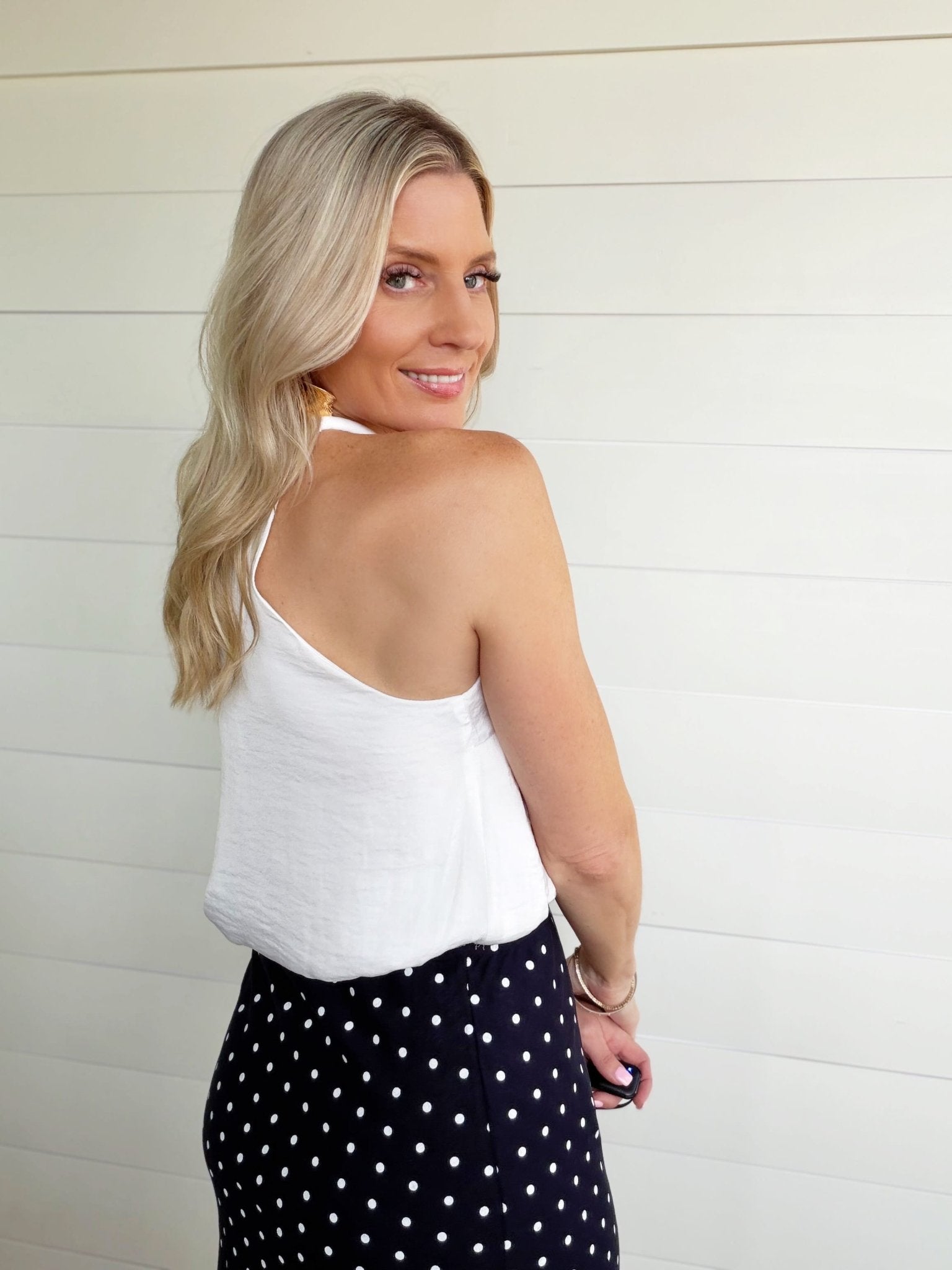 Cord Keyhole Sleeveless Top In Off White – Infinity Raine