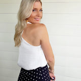 Cord Keyhole Sleeveless Top In Off White - Infinity Raine