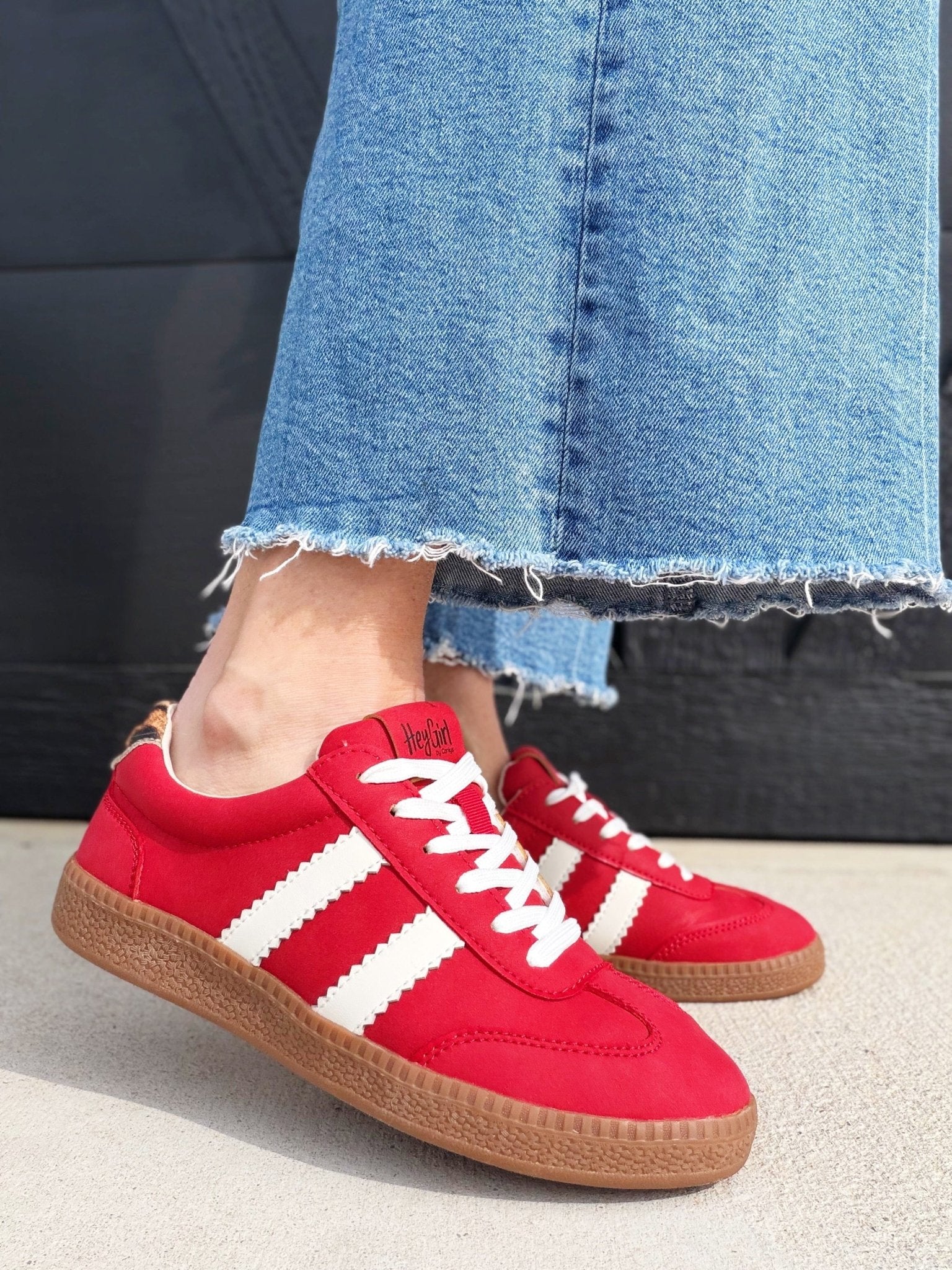 Corkys' Heads Up Sneakers In Red - Infinity Raine