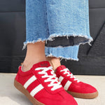 Corkys' Heads Up Sneakers In Red - Infinity Raine
