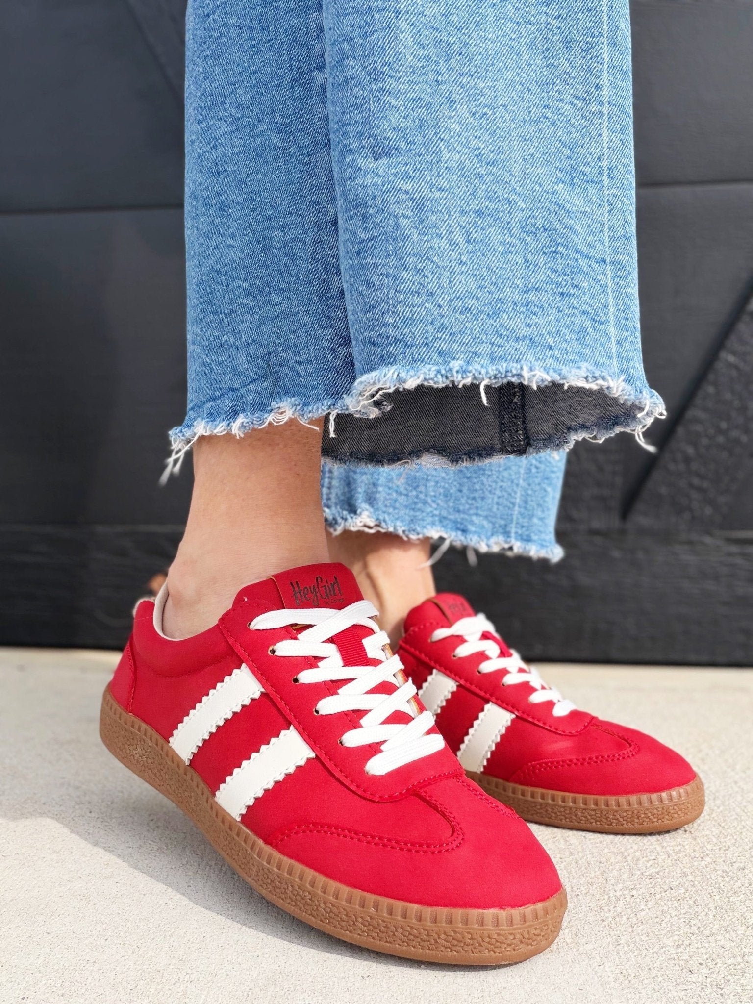 Corkys' Heads Up Sneakers In Red - Infinity Raine