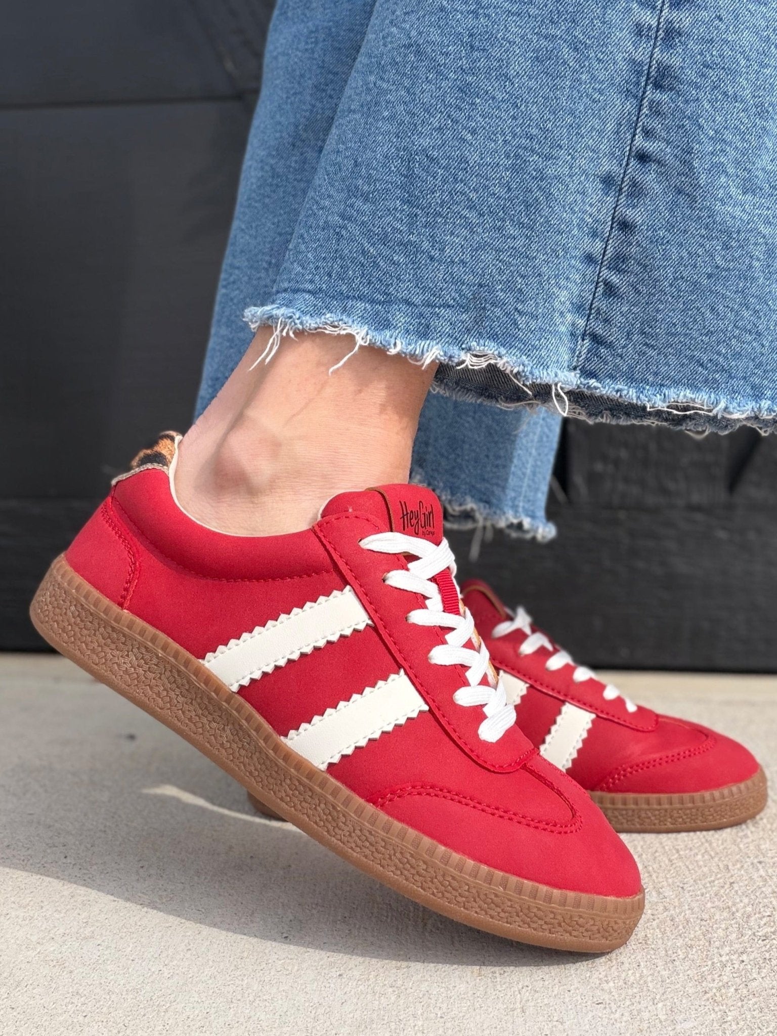 Corkys' Heads Up Sneakers In Red - Infinity Raine