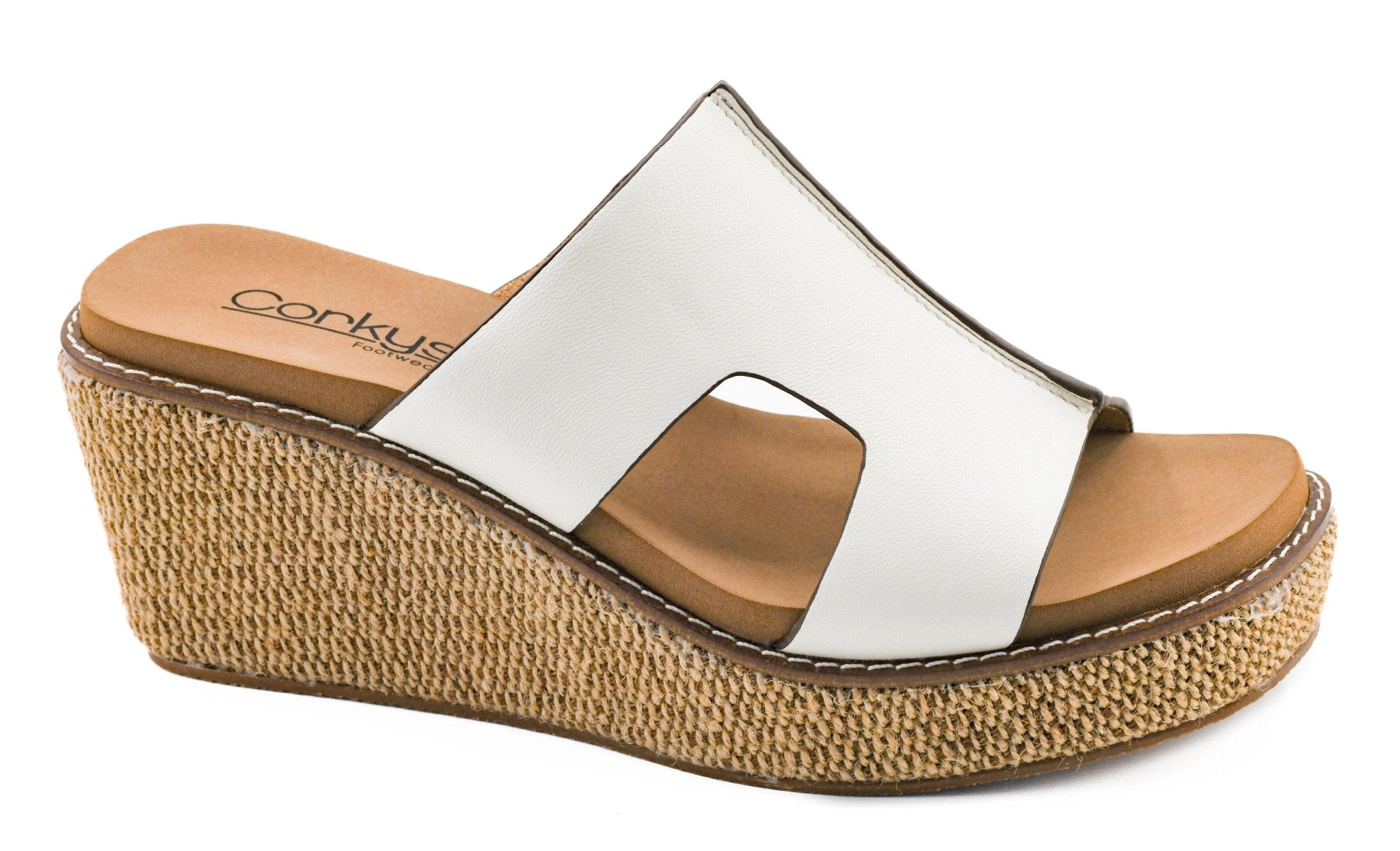 Corky's Kiss N Tell Wedge In White - Infinity Raine