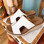 Corky's Kiss N Tell Wedge In White - Infinity Raine