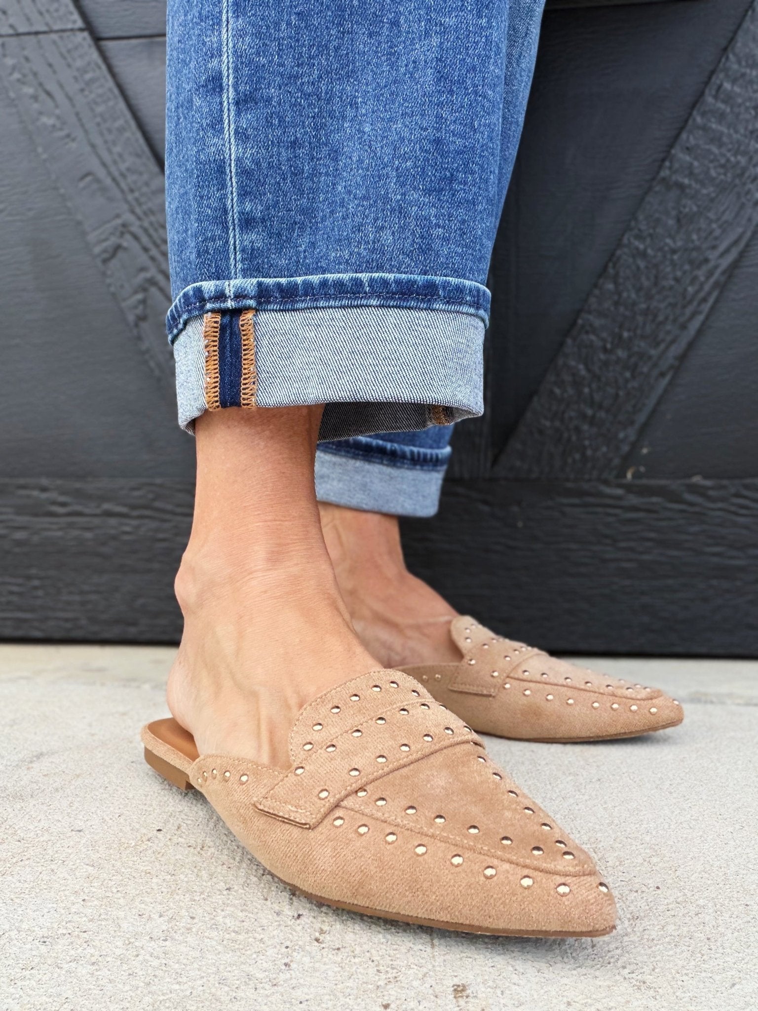 Corkys Mischief Mule In Camel Faux Suede - Infinity Raine