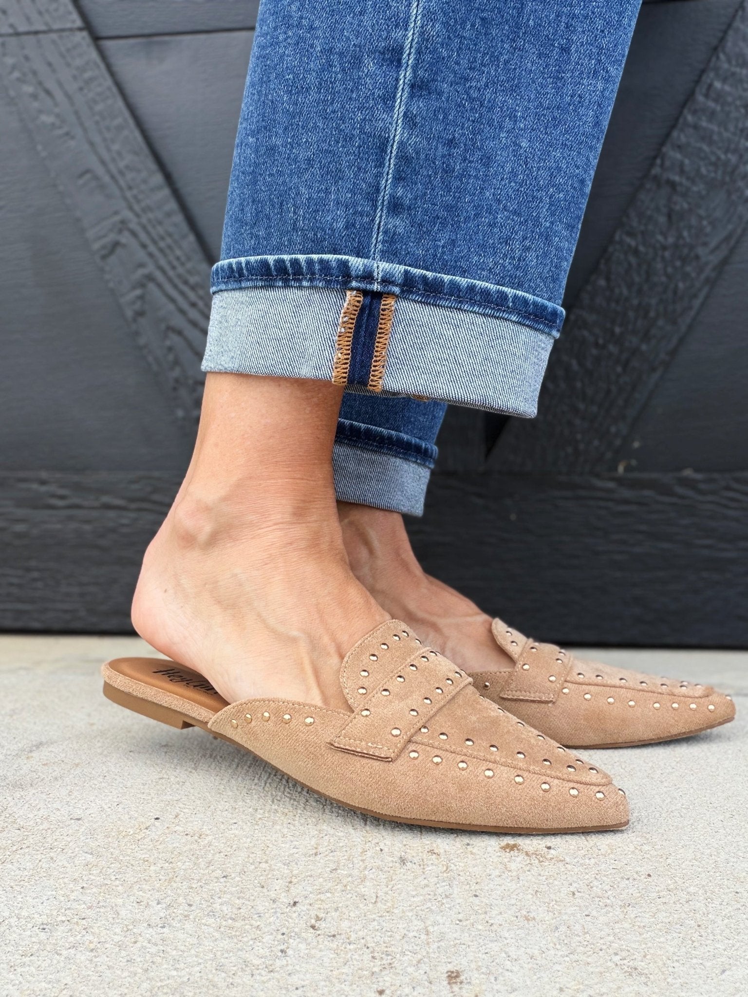 Corkys Mischief Mule In Camel Faux Suede - Infinity Raine