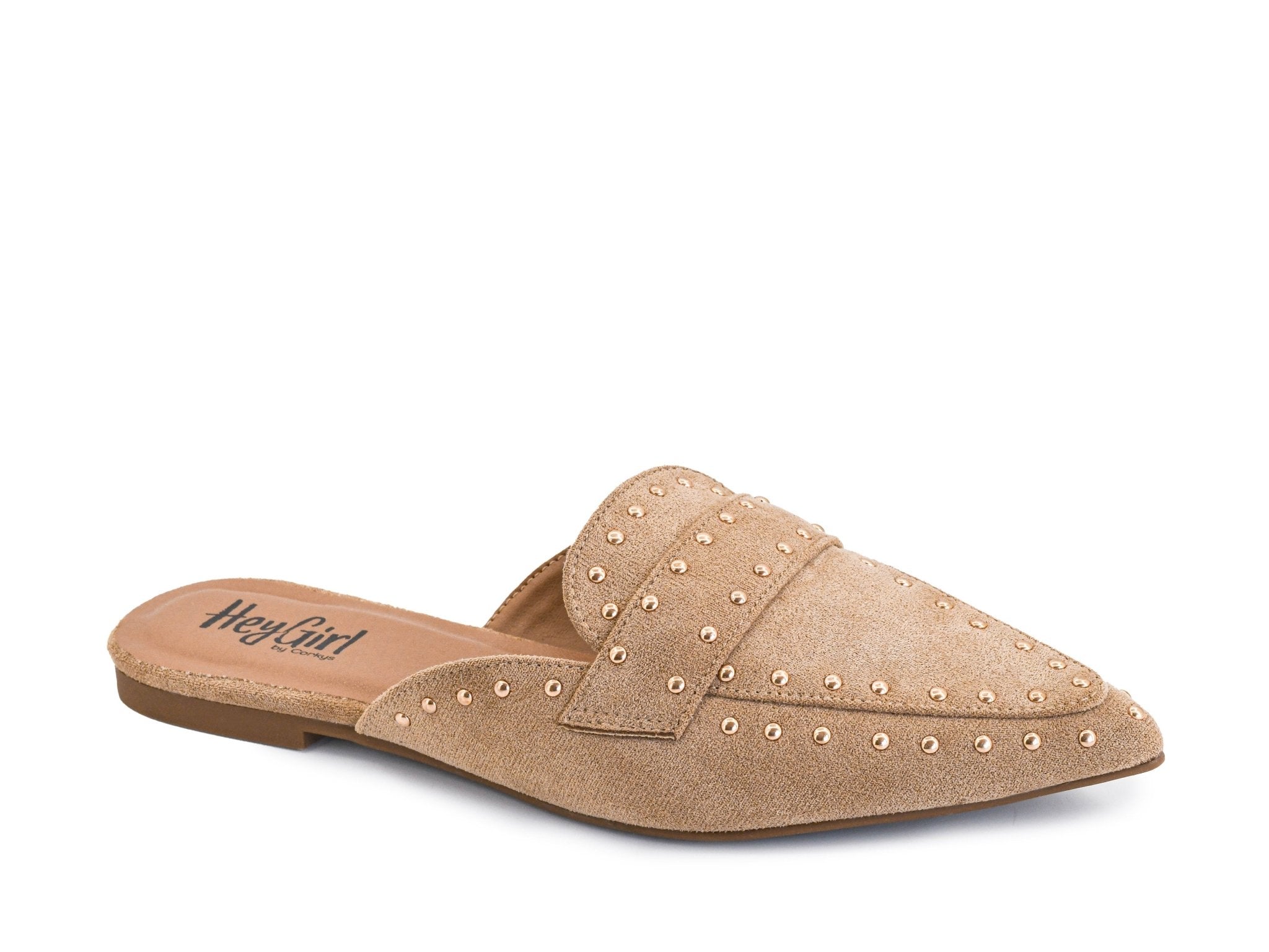 Corkys Mischief Mule In Camel Faux Suede - Infinity Raine