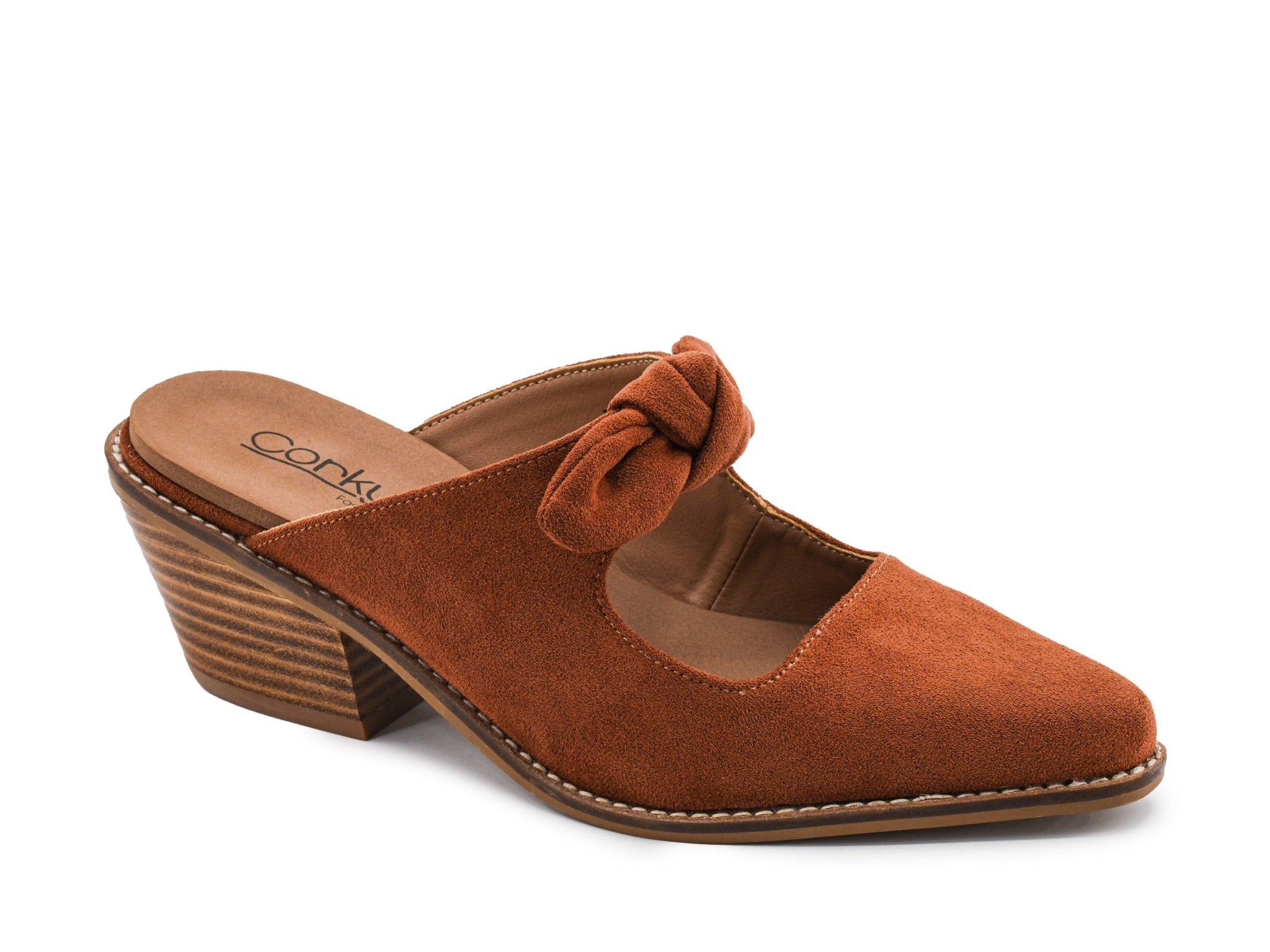Corkys' Oh Bow She Didn't In Rust Faux Suede - Infinity Raine