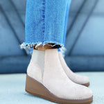 Corkys Apple Sauced Wedge Bootie In Sand - Infinity Raine