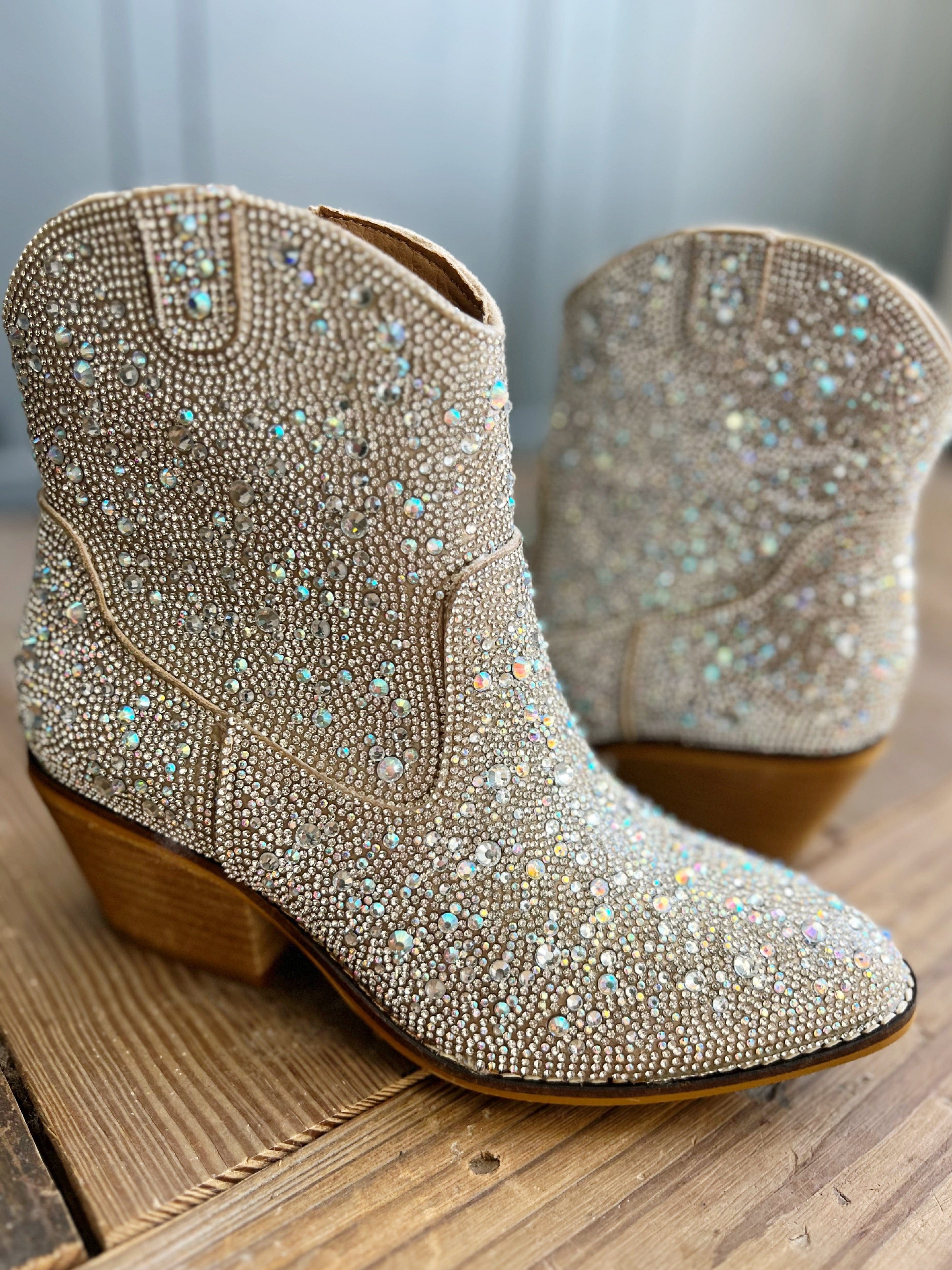 Corkys Shine Bright Booties-Silver - Infinity Raine