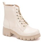 Corkys Cray Patent Boots-Ivory - Infinity Raine