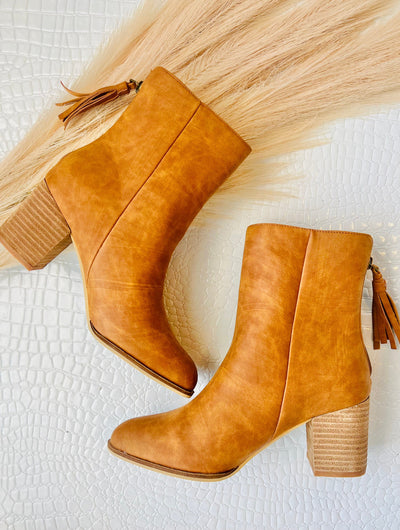 Corkys Hey Girl Boujee Booties-Cognac Smooth - Infinity Raine