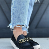 Corkys Chain Reaction Loafers In Black - Infinity Raine