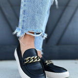Corkys Chain Reaction Loafers In Black - Infinity Raine