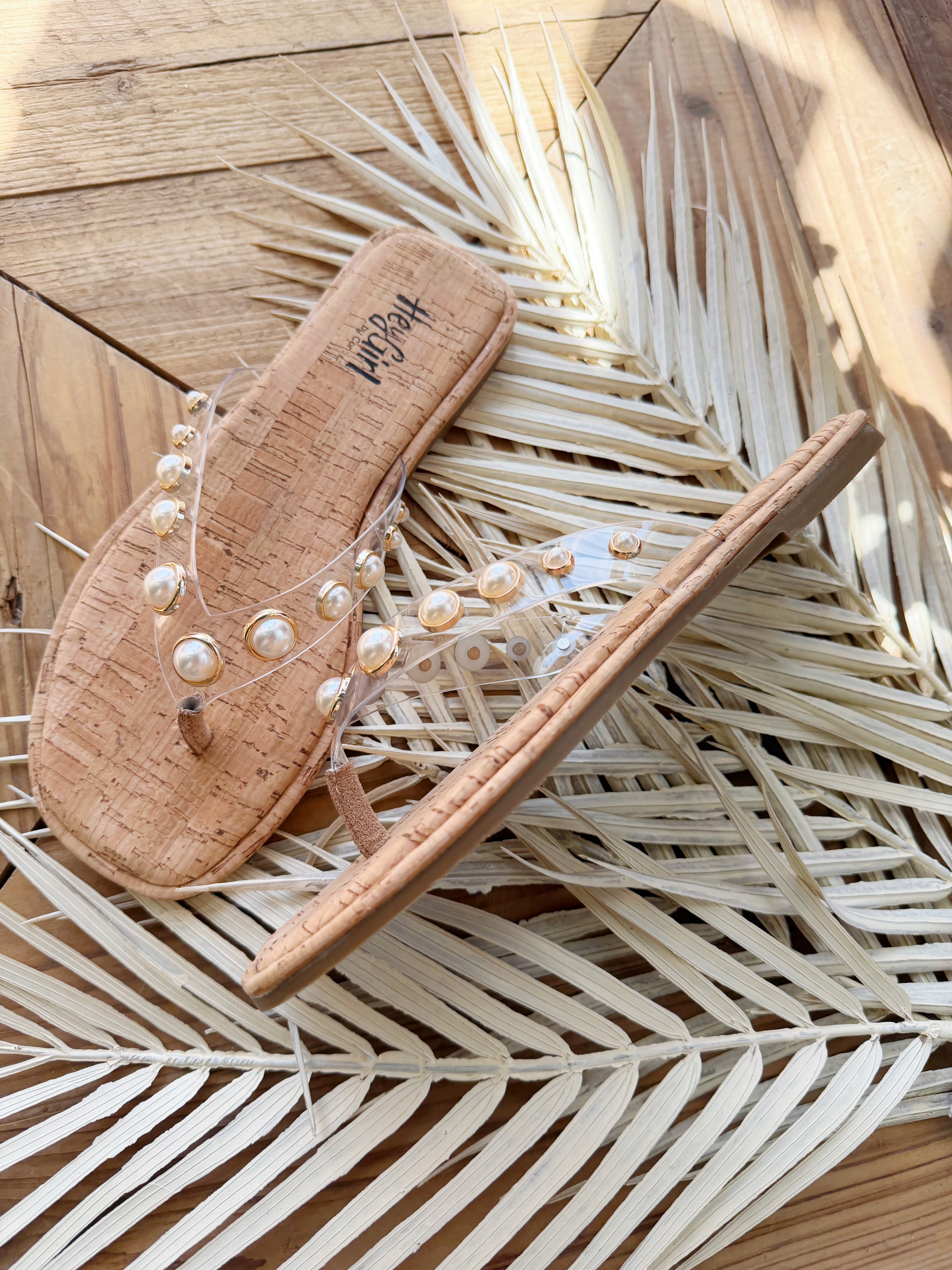 Corkys Jump In Pearl Flip Flop In Clear - Infinity Raine