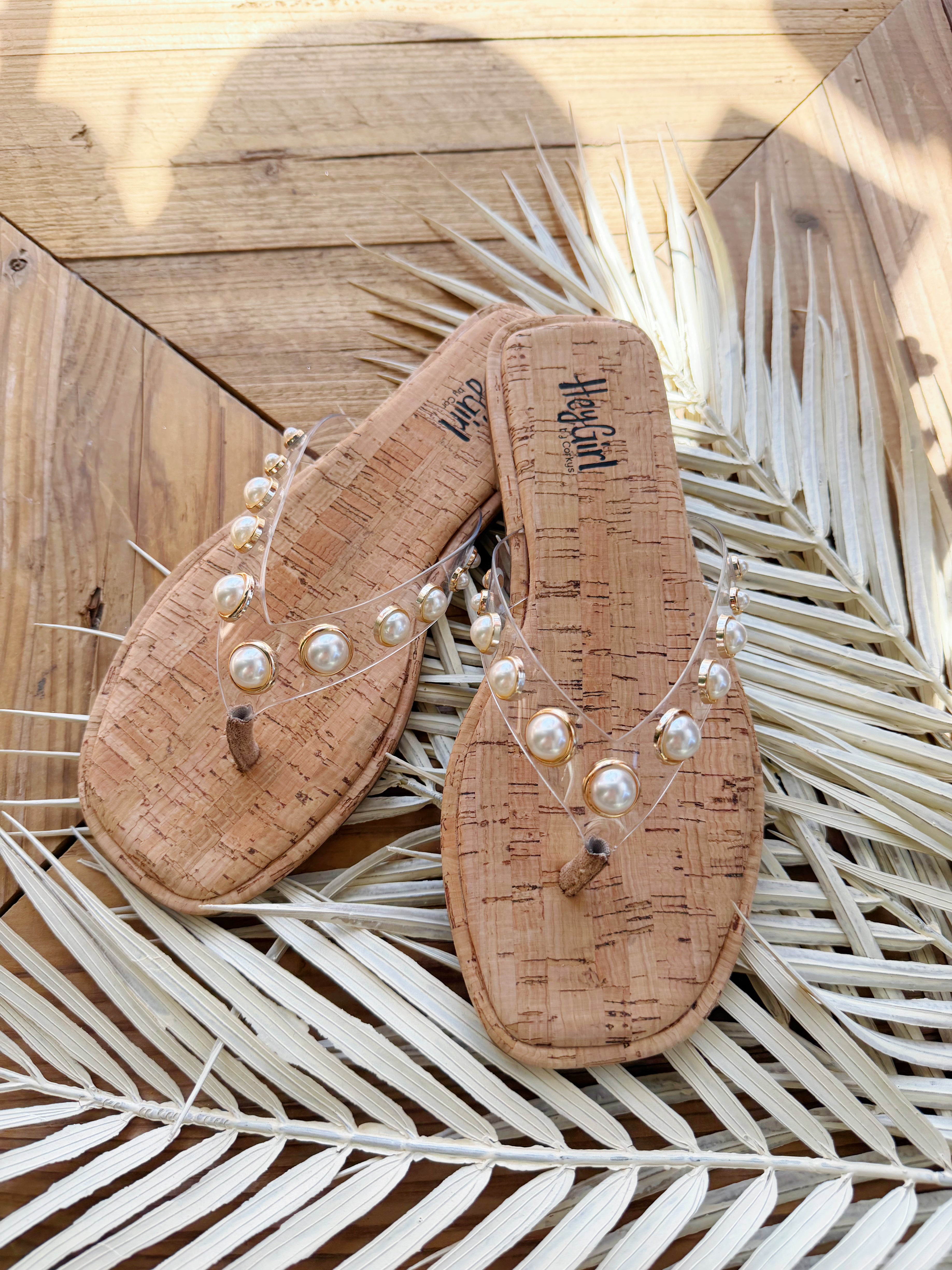 Corkys Jump In Pearl Flip Flop In Clear - Infinity Raine