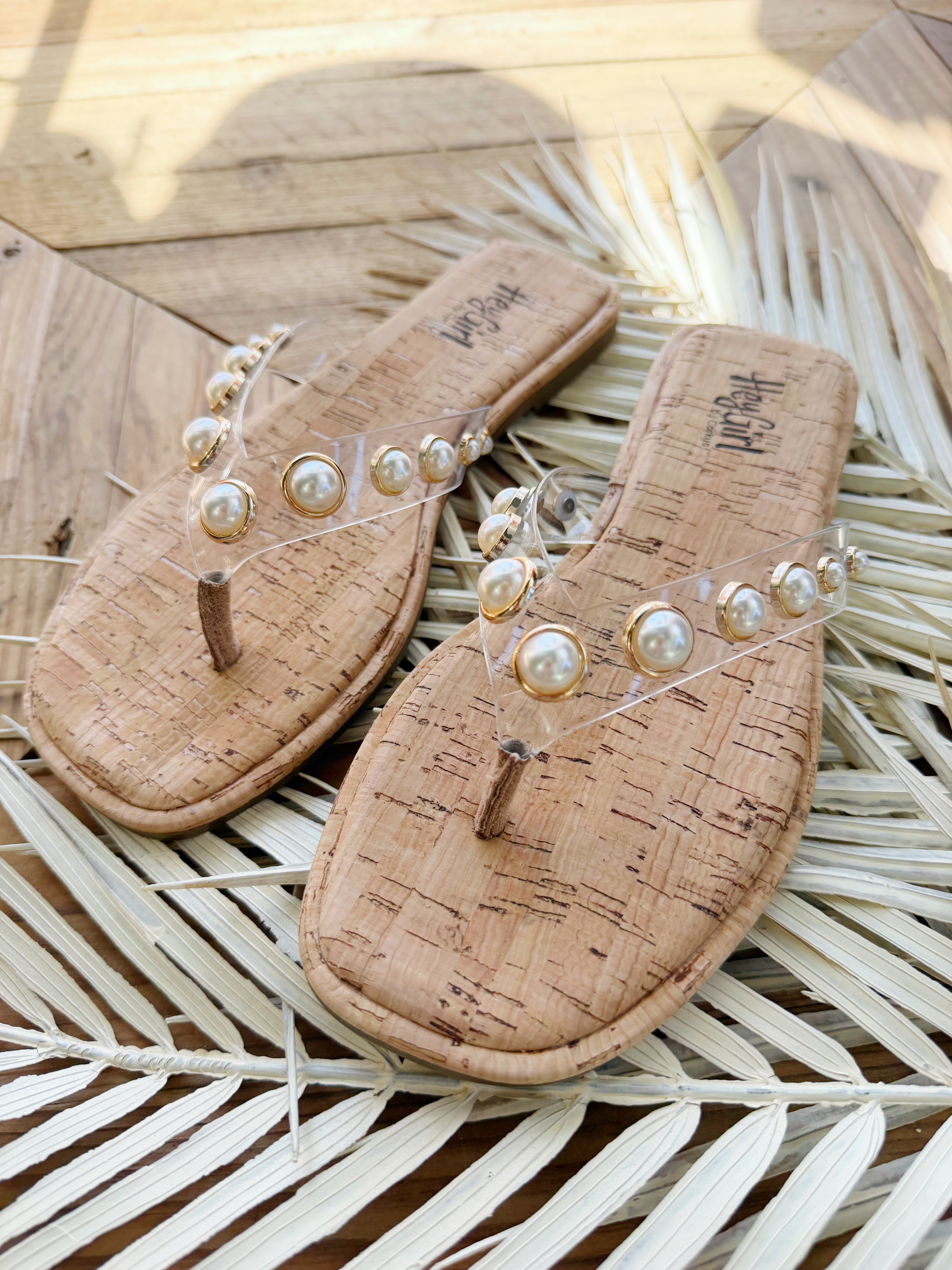 Corkys Jump In Pearl Flip Flop In Clear - Infinity Raine