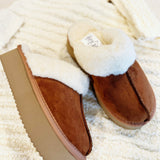 CORKY'S Cuddle Up Slippers In Tobacco Faux Suede - Infinity Raine