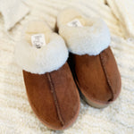 CORKY'S Cuddle Up Slippers In Tobacco Faux Suede - Infinity Raine