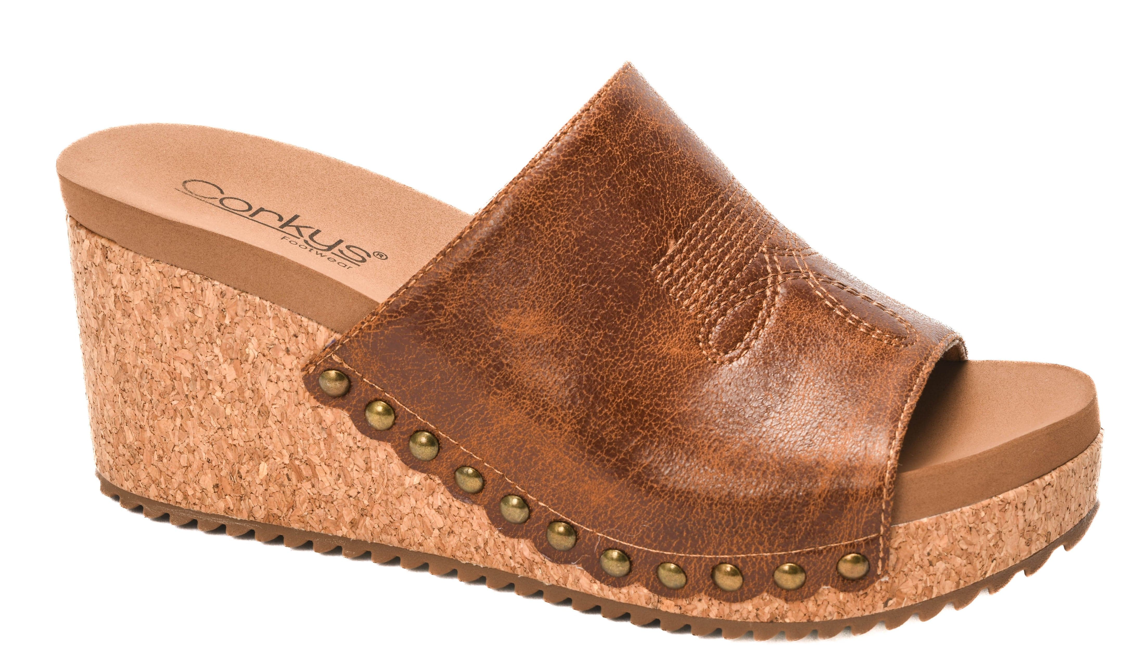 CORKY'S Saddle Up Wedges In Saddle - Infinity Raine