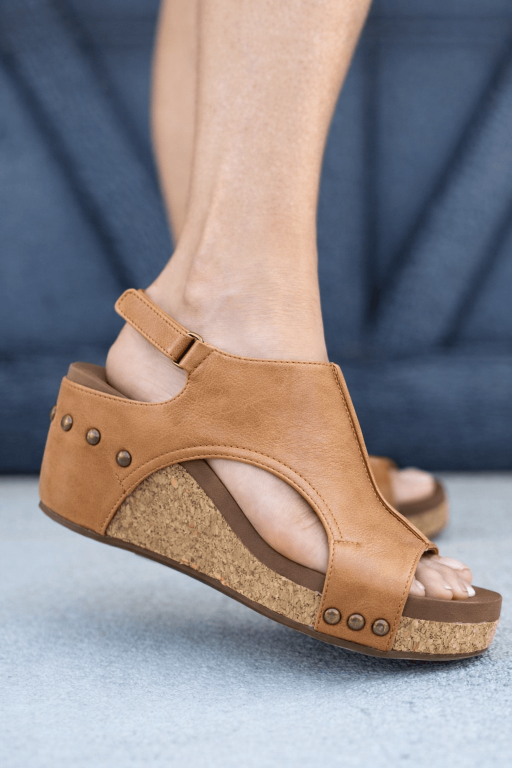 CORKYS Shoes - Heels & Wedges Corkys Carley Wedge In Cognac Smooth