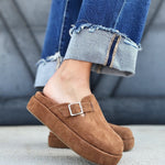 Corkys Holidaze Clogs In Tobacco Faux Suede - Infinity Raine