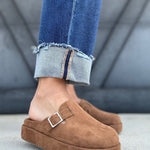 Corkys Holidaze Clogs In Tobacco Faux Suede - Infinity Raine