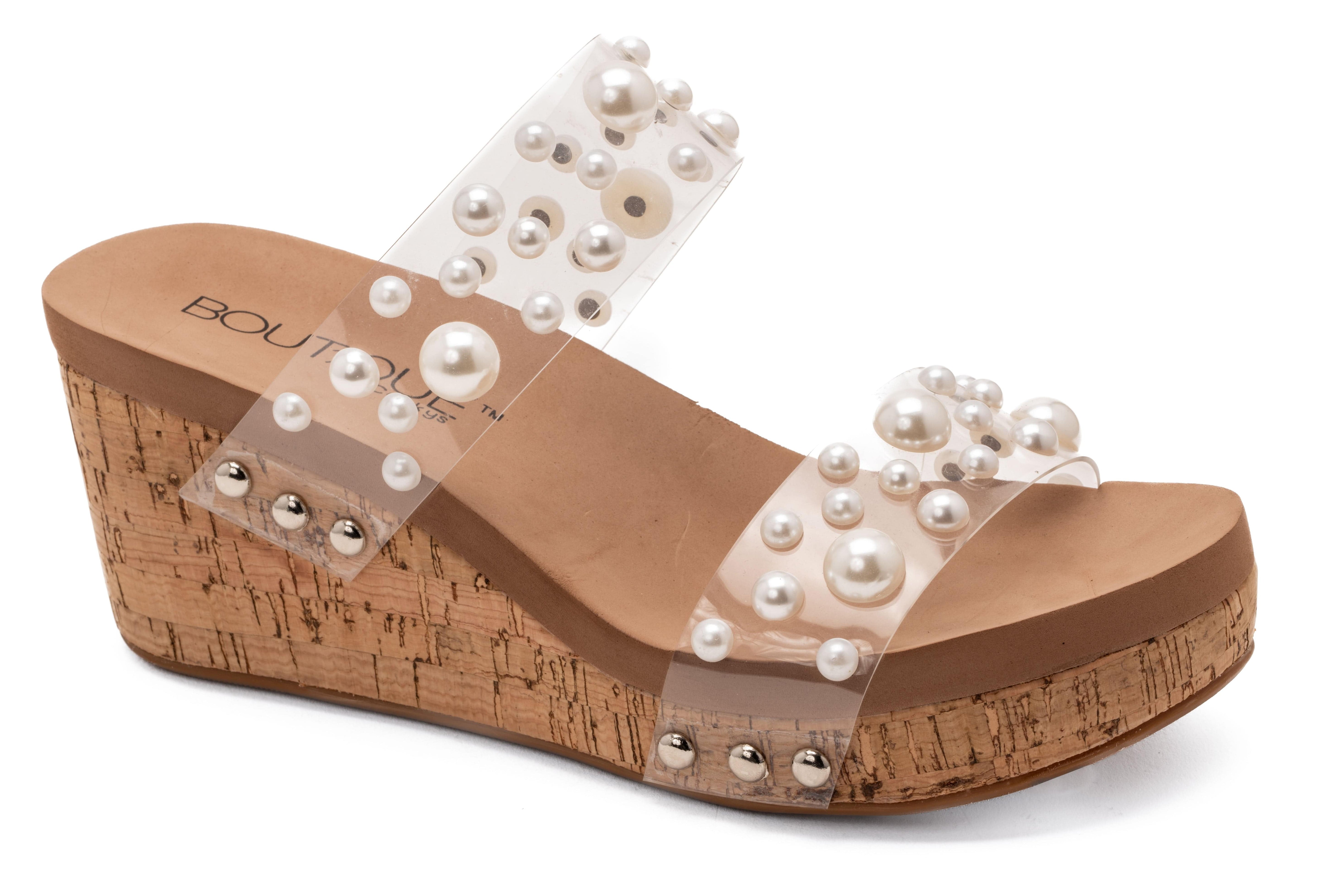 Corkys Sangria Wedge Sandals In Clear - Infinity Raine