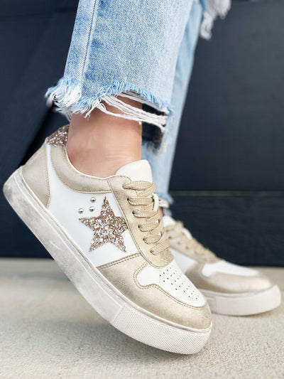 Hey Girl By Corkys Constellation Sneakers-Gold - Infinity Raine