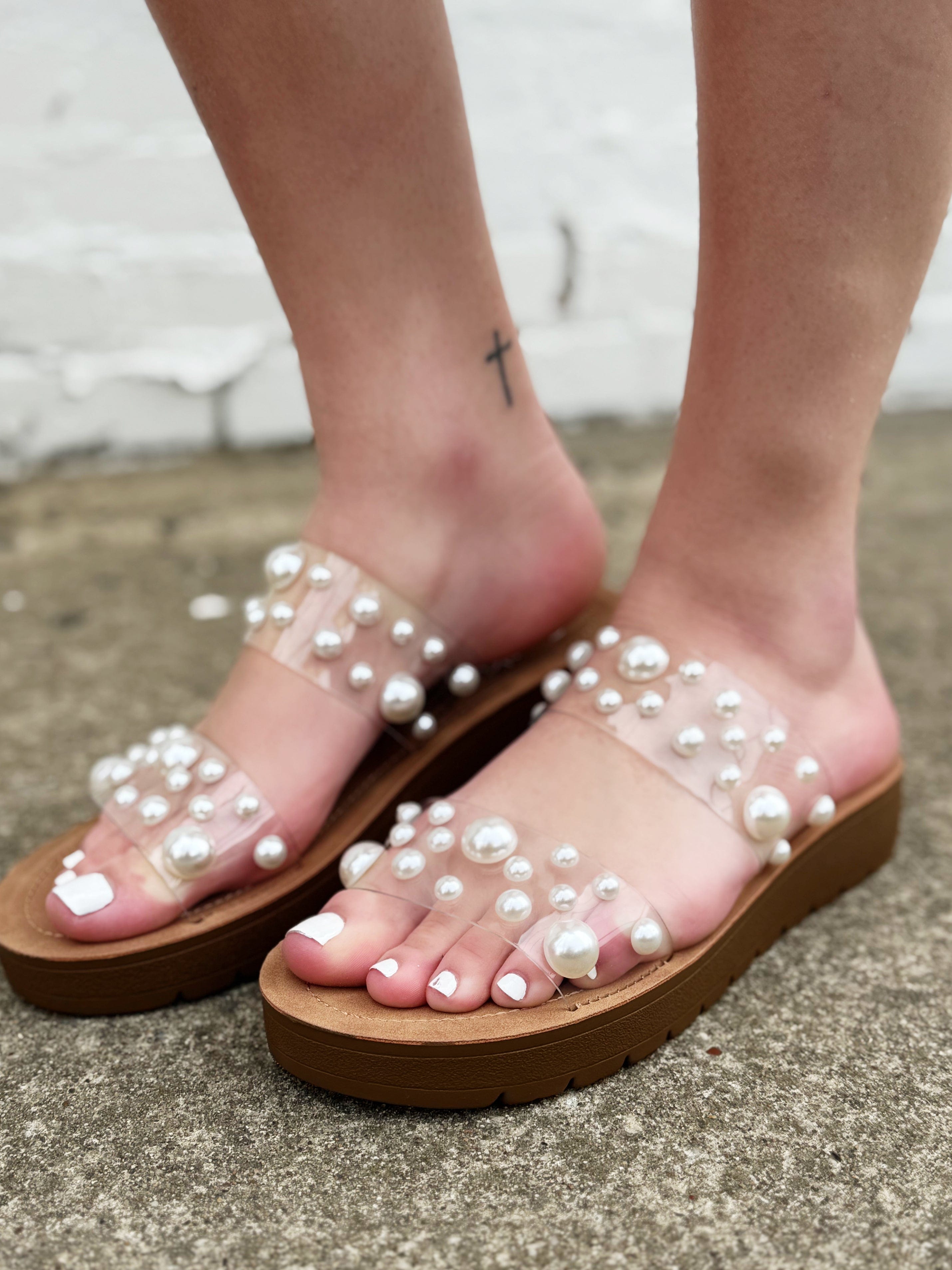 Corkys Bad Romance Sandals In Clear - Infinity Raine