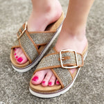 Corkys Booked Sandal In Tan - Infinity Raine