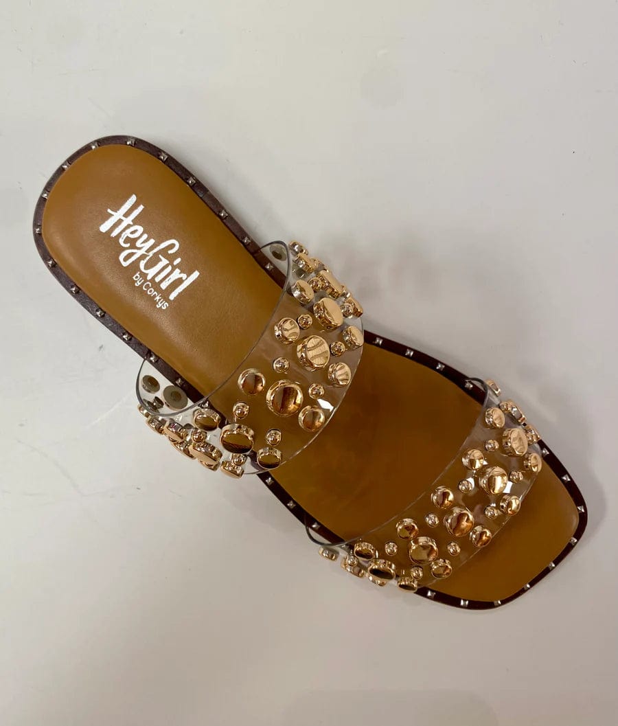 Corkys Magnet Sandal In Clear - Infinity Raine
