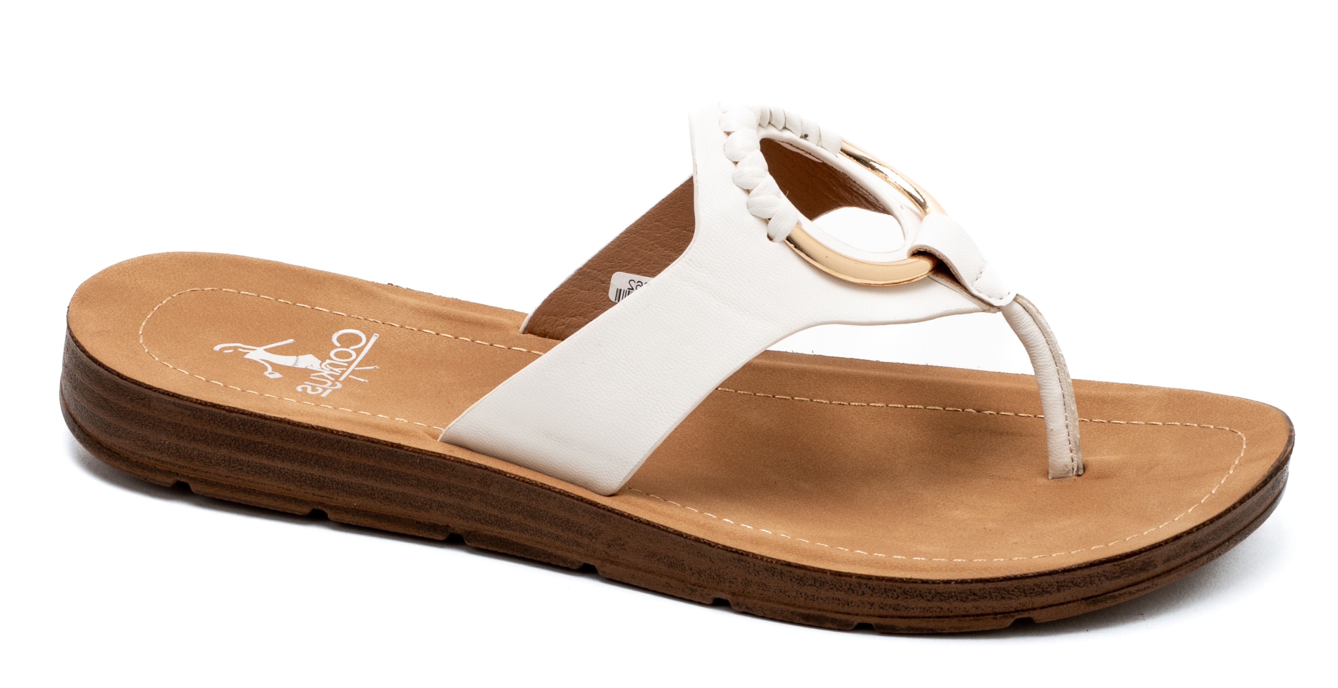 Corkys Ring My Bell Sandals In White - Infinity Raine