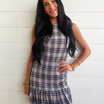 Cotswolds Bubble Dress In Blue Oak Multi - Infinity Raine