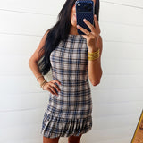 Cotswolds Bubble Dress In Blue Oak Multi - Infinity Raine