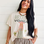 Cowgirl Kaki Tee In Ivory - Infinity Raine