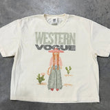 Cowgirl Kaki Tee In Ivory - Infinity Raine
