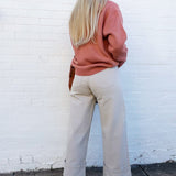 Cuffed Bottom Pants In Grey - Infinity Raine